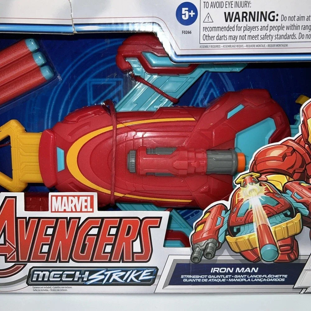 NERF Marvel Avengers Mech Strike Role Play Iron Man Strikeshot Gauntlet on Wrist